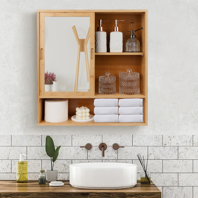 Bay Isle Home™ Conteh Solid Wood Wall Bathroom Cabinet & Reviews | Wayfair